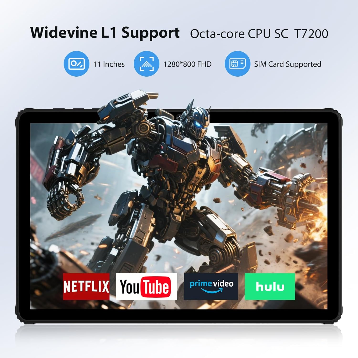 Tablet Android 15 da 11 Pollici 36GB RAM+512GB ROM, Nero - immagine 4