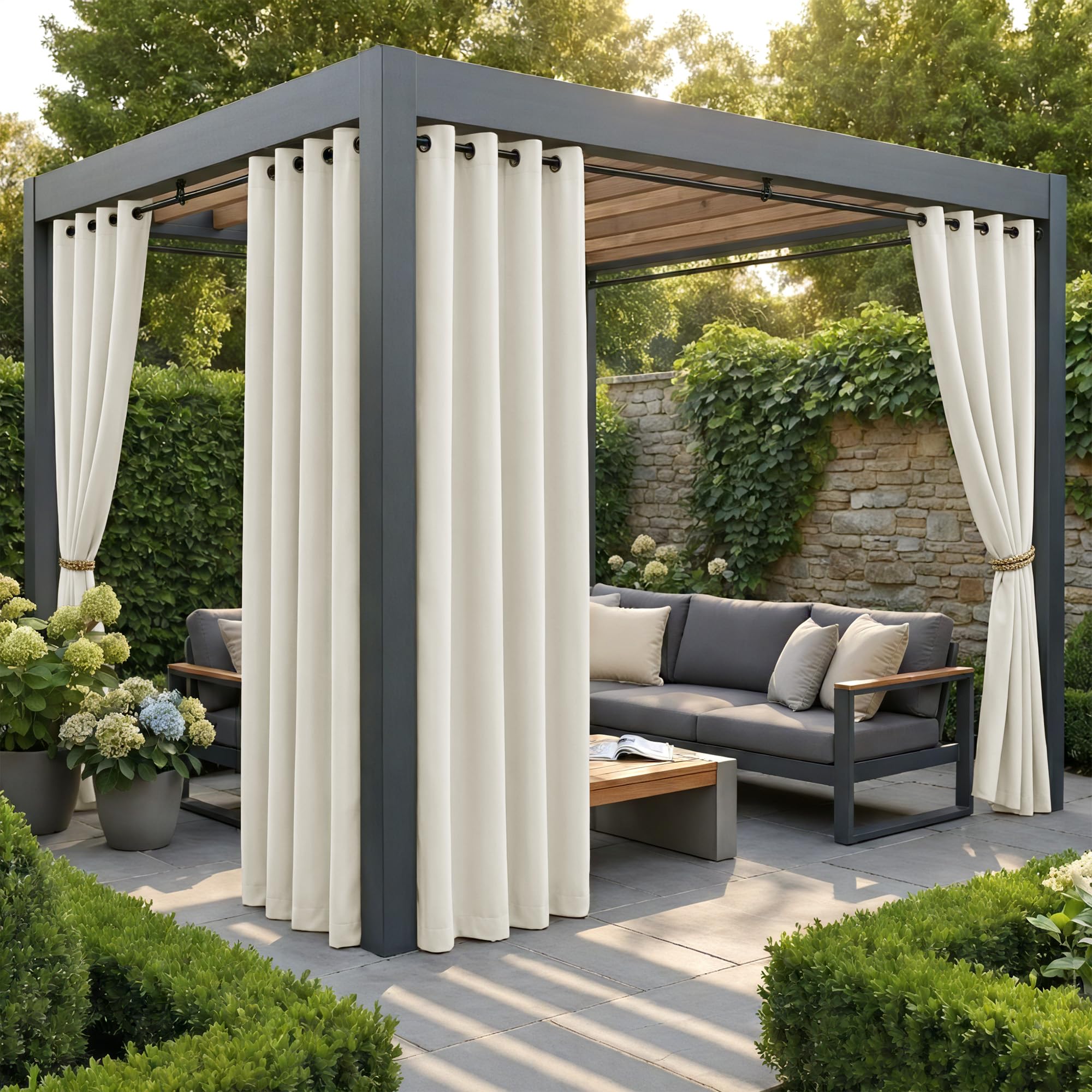 Pony Dance Tende da Esterno Impermeabili 4 Pezzi L132xH213 CM