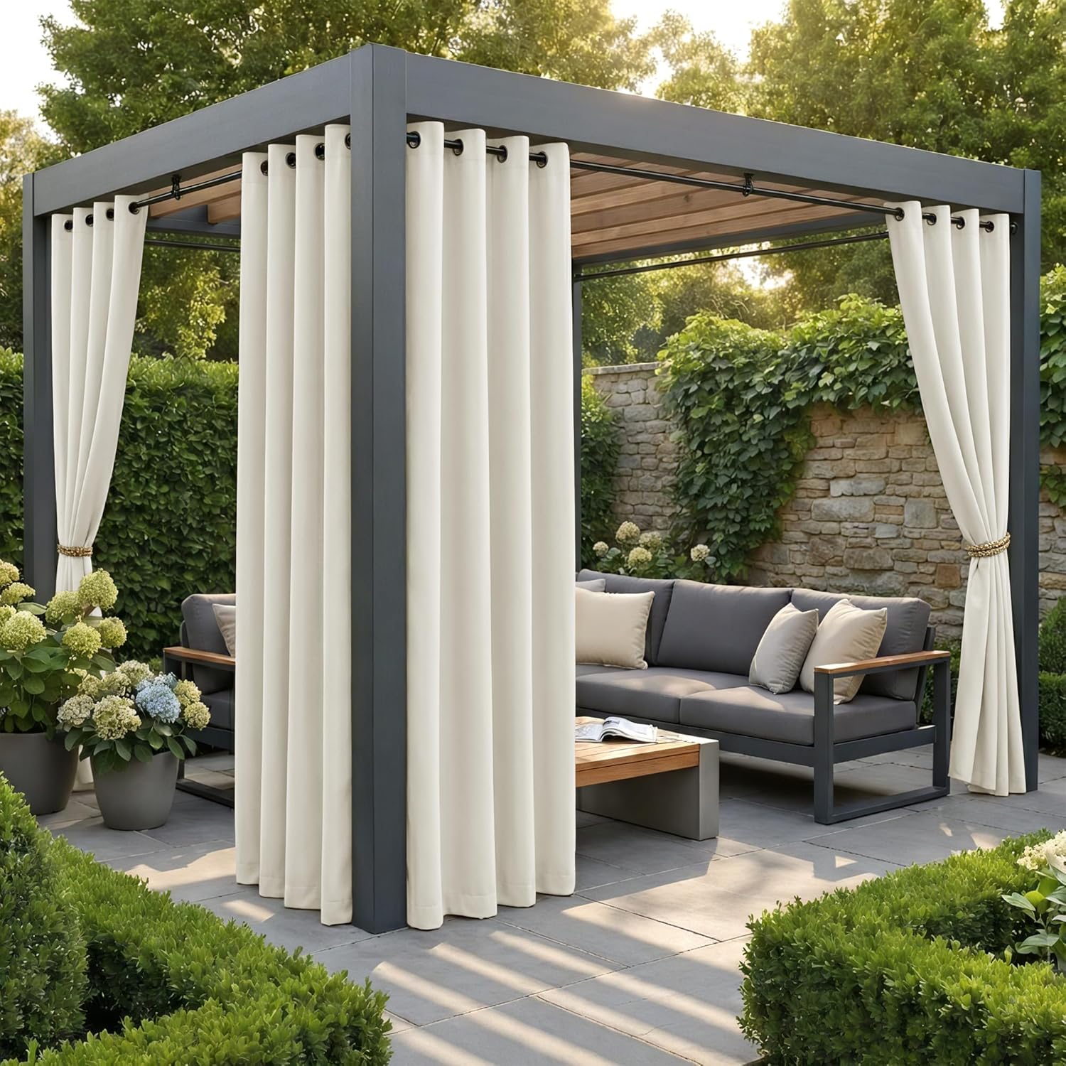 Pony Dance Tende da Esterno Impermeabili 4 Pezzi L132xH213 CM - immagine 1