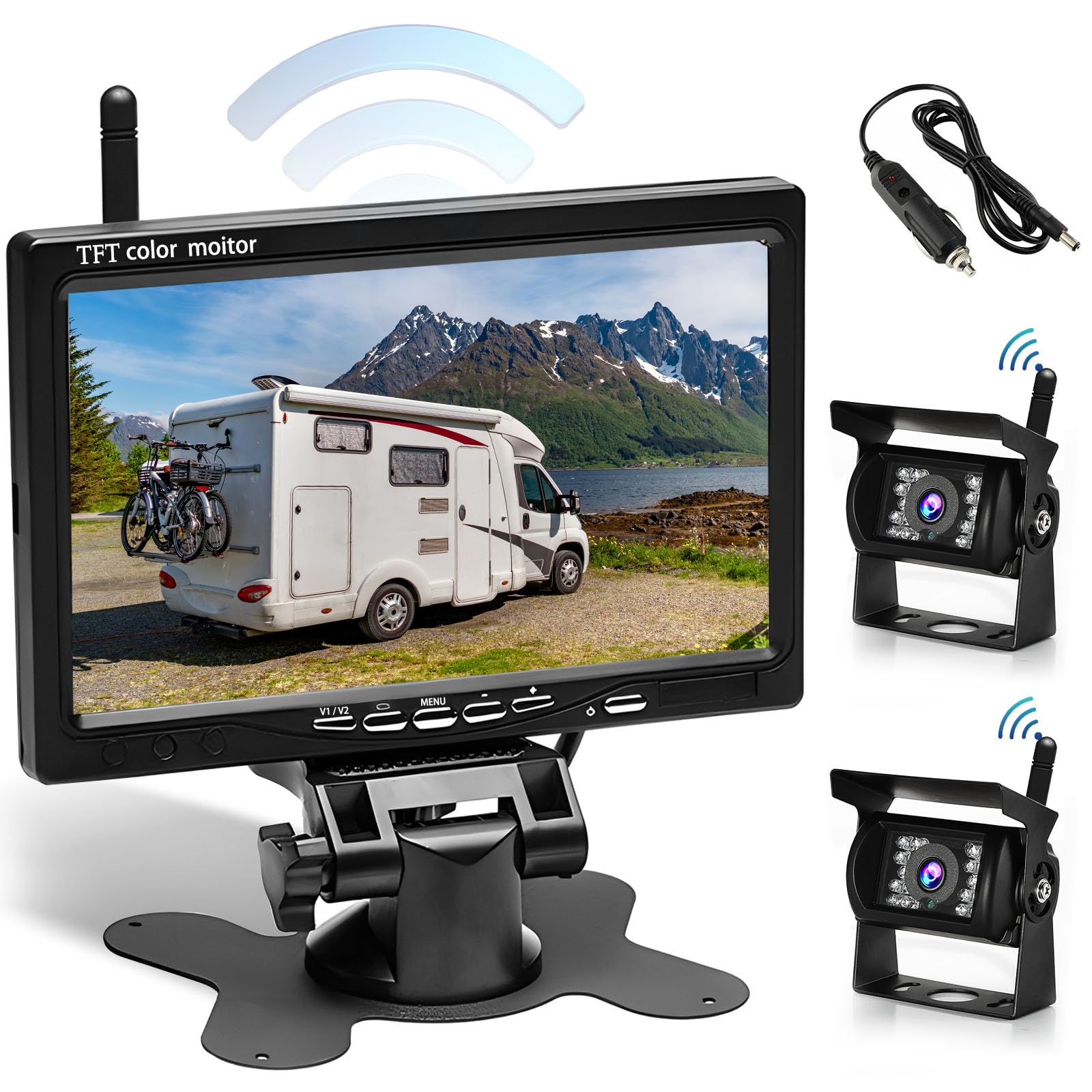 Telecamera Retromarcia Auto Wireless con Monitor LCD 7"