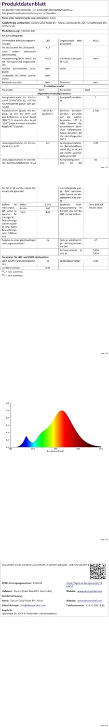 Calex Lampada da Terra LED Smart 175cm, Nero - immagine 10