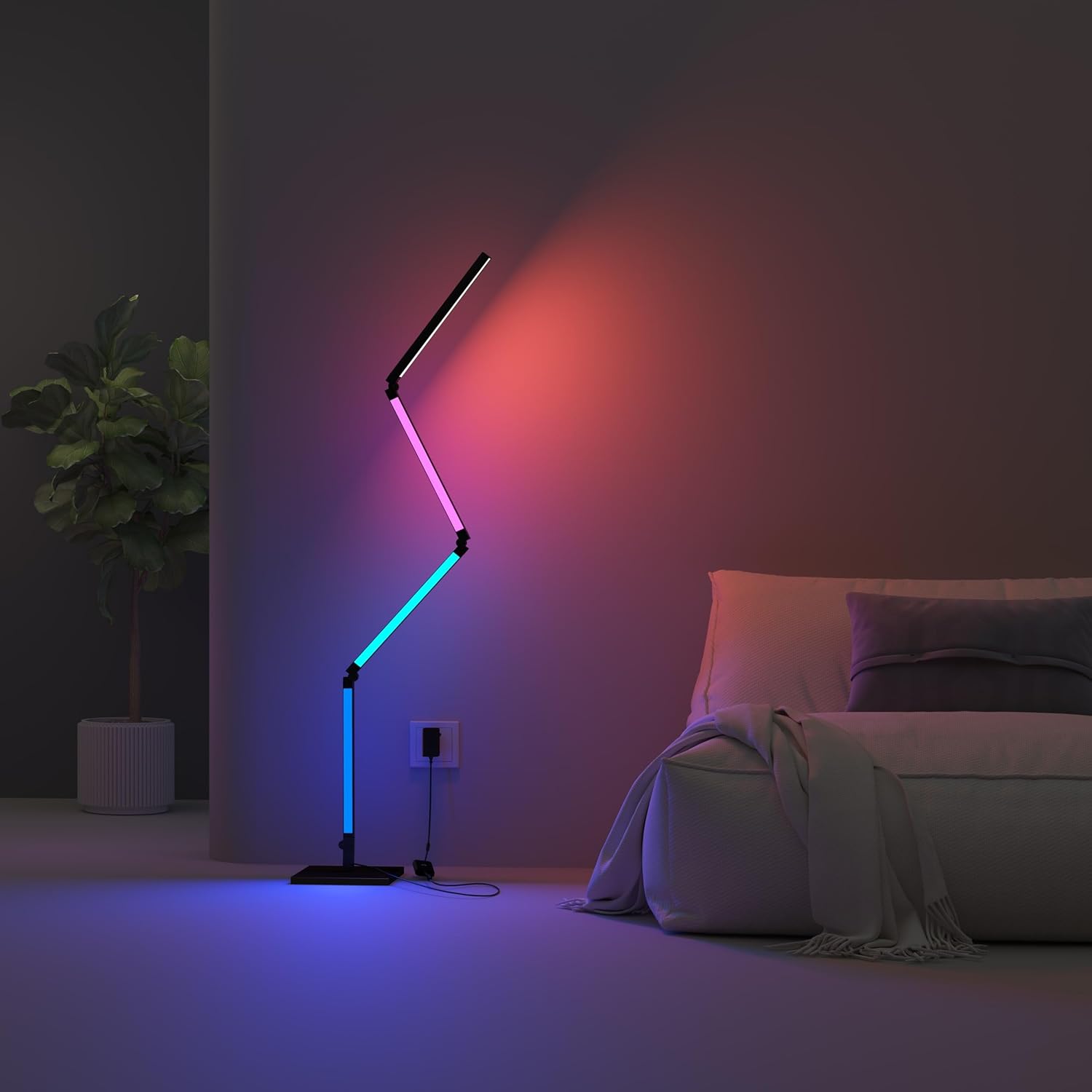 Calex Lampada da Terra LED Smart 175cm, Nero - immagine 1