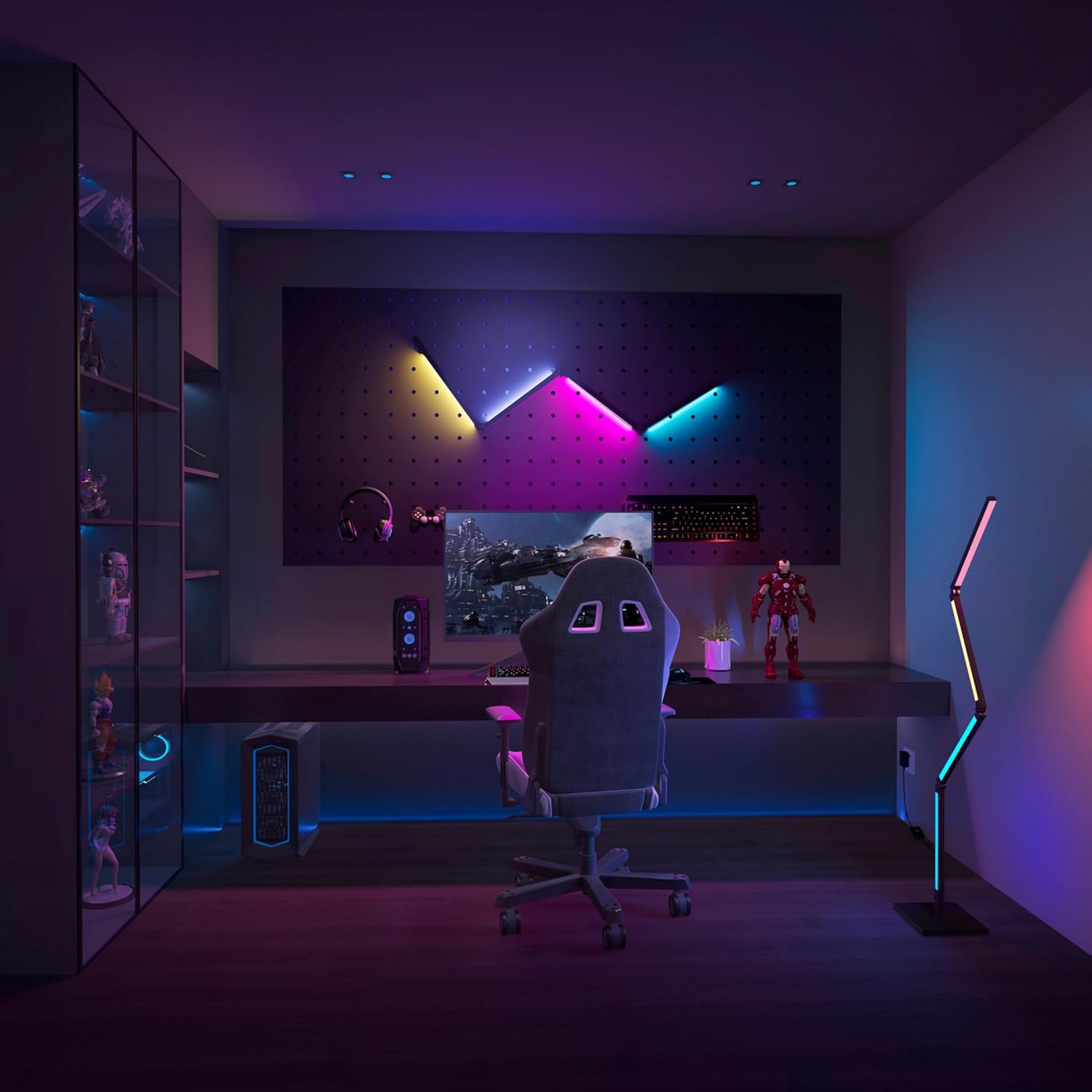 Calex Lampada da Terra LED Smart 175cm, Nero - immagine 6