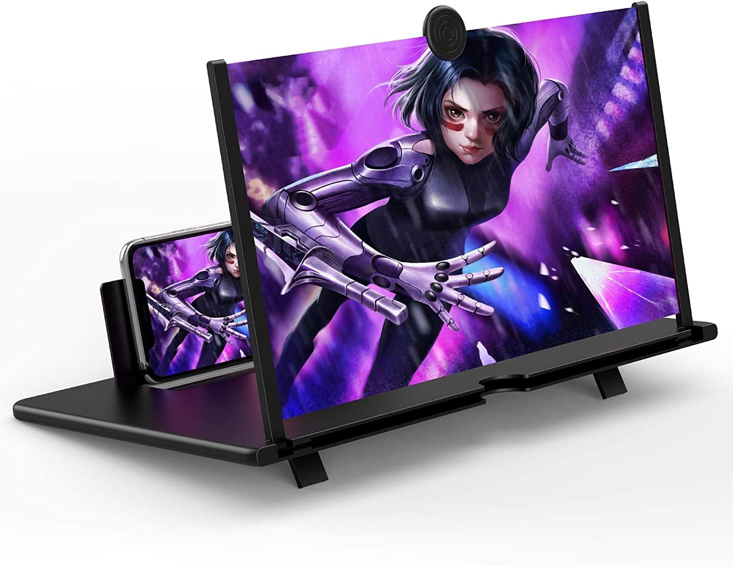 Lente Ingrandimento Smartphone 16 Pollici 3D HD, Nero