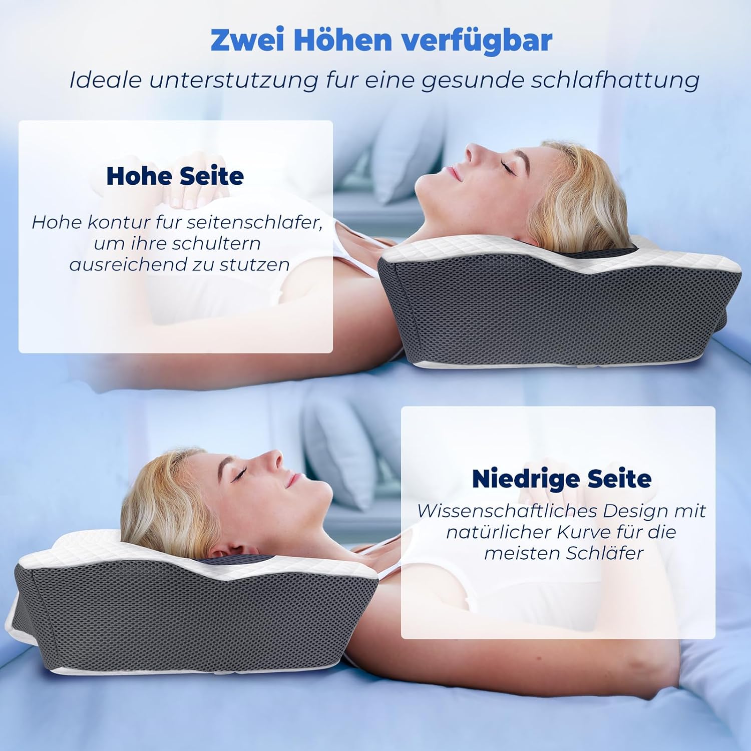 Saheyer Cuscino Cervicale Memory Foam Ergonomico - immagine 4