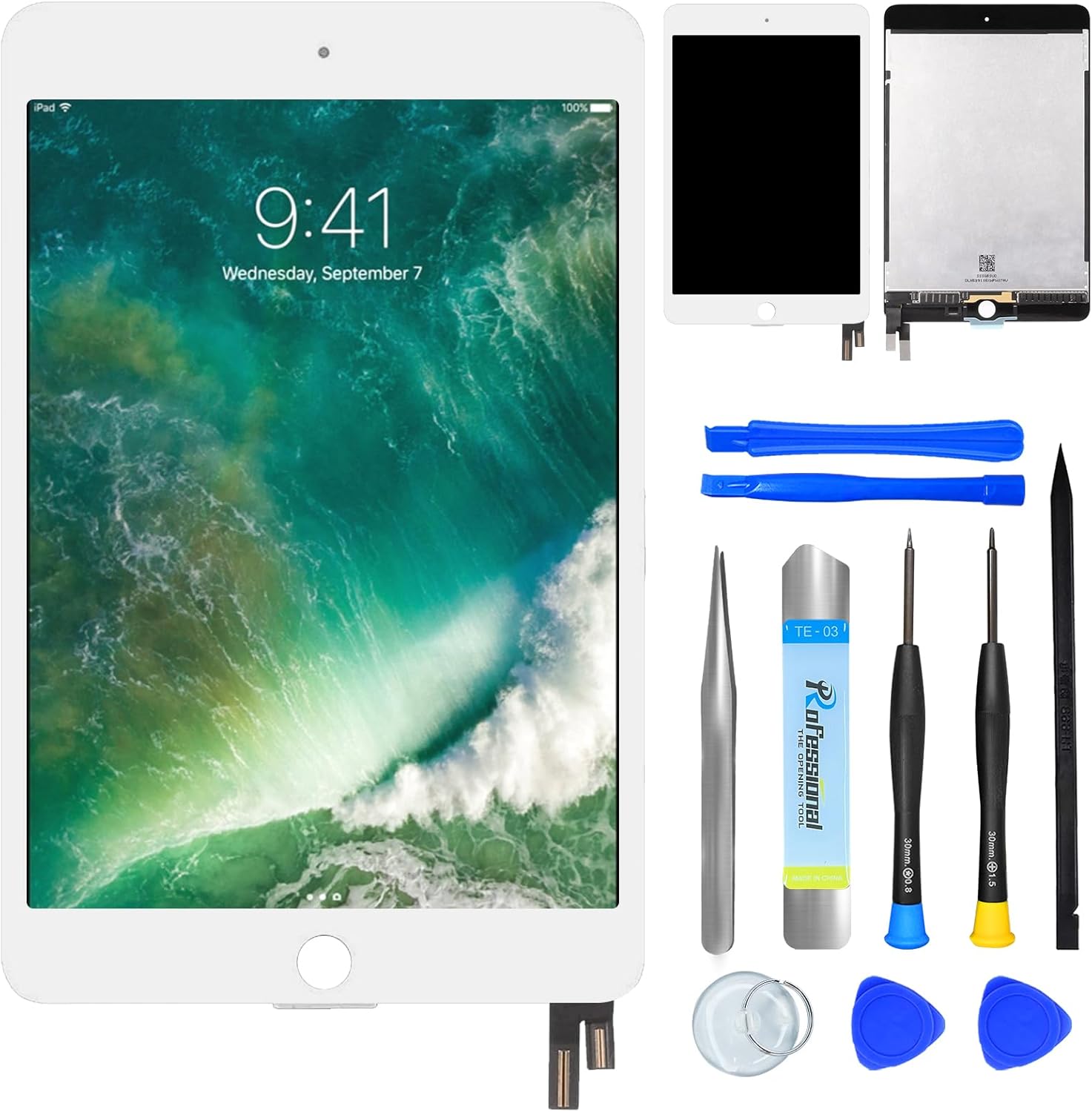 NB+ Touch Screen LCD Ricambio per iPad Mini 4, Bianco - immagine 1