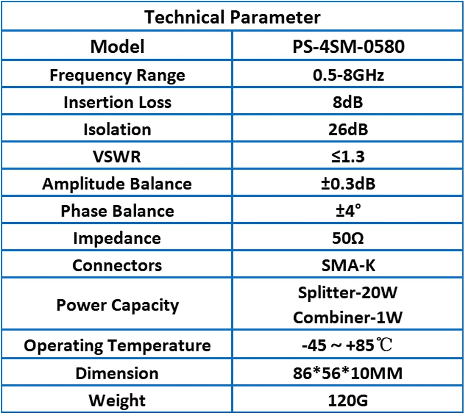 TOJOIN Divisore di Potenza RF Microstriscia 0.5-8GHz - immagine 3