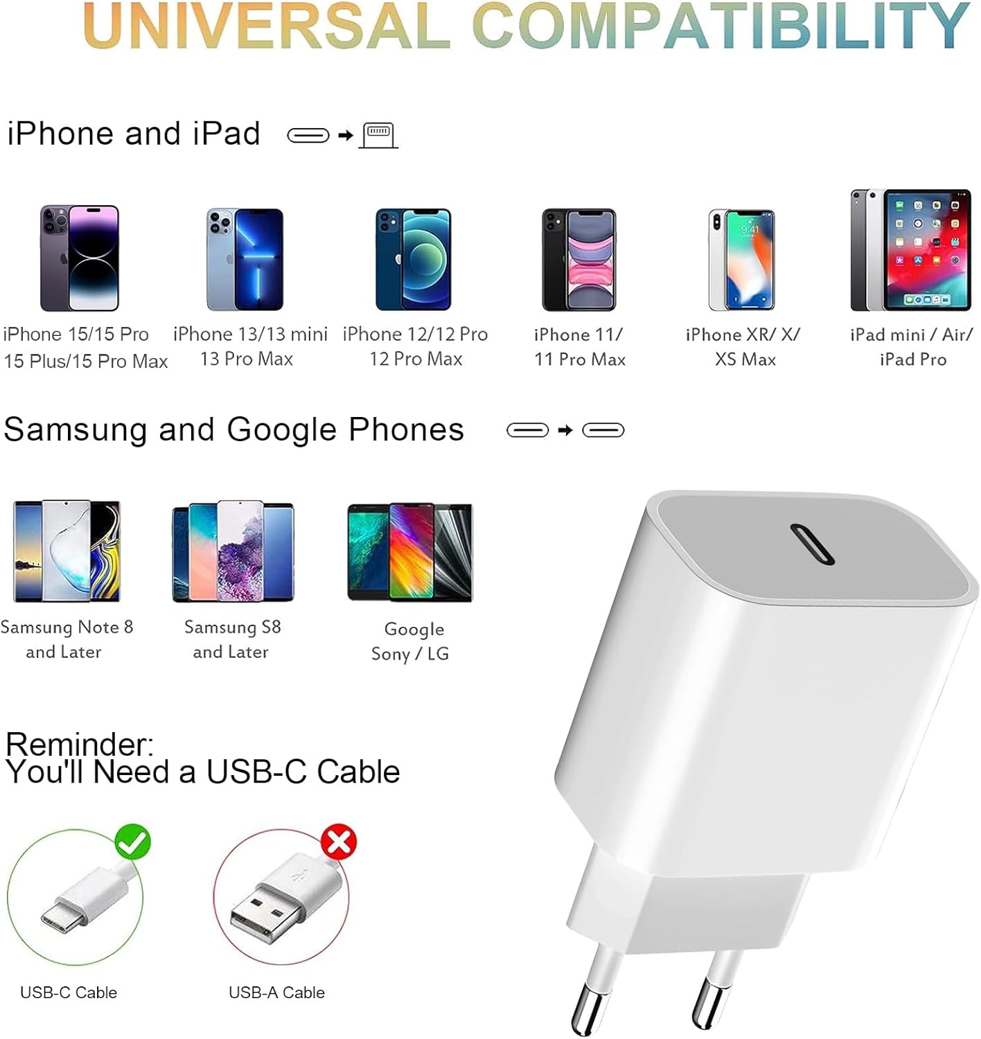 USB-C Power Adapter 20W per Apple - immagine 3