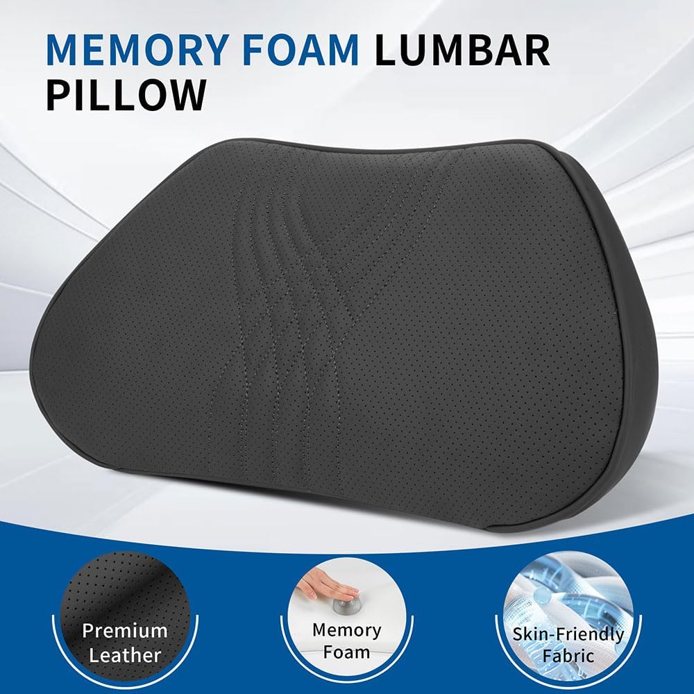 Cuscino Lombare Auto in Memory Foam, Nero - immagine 3
