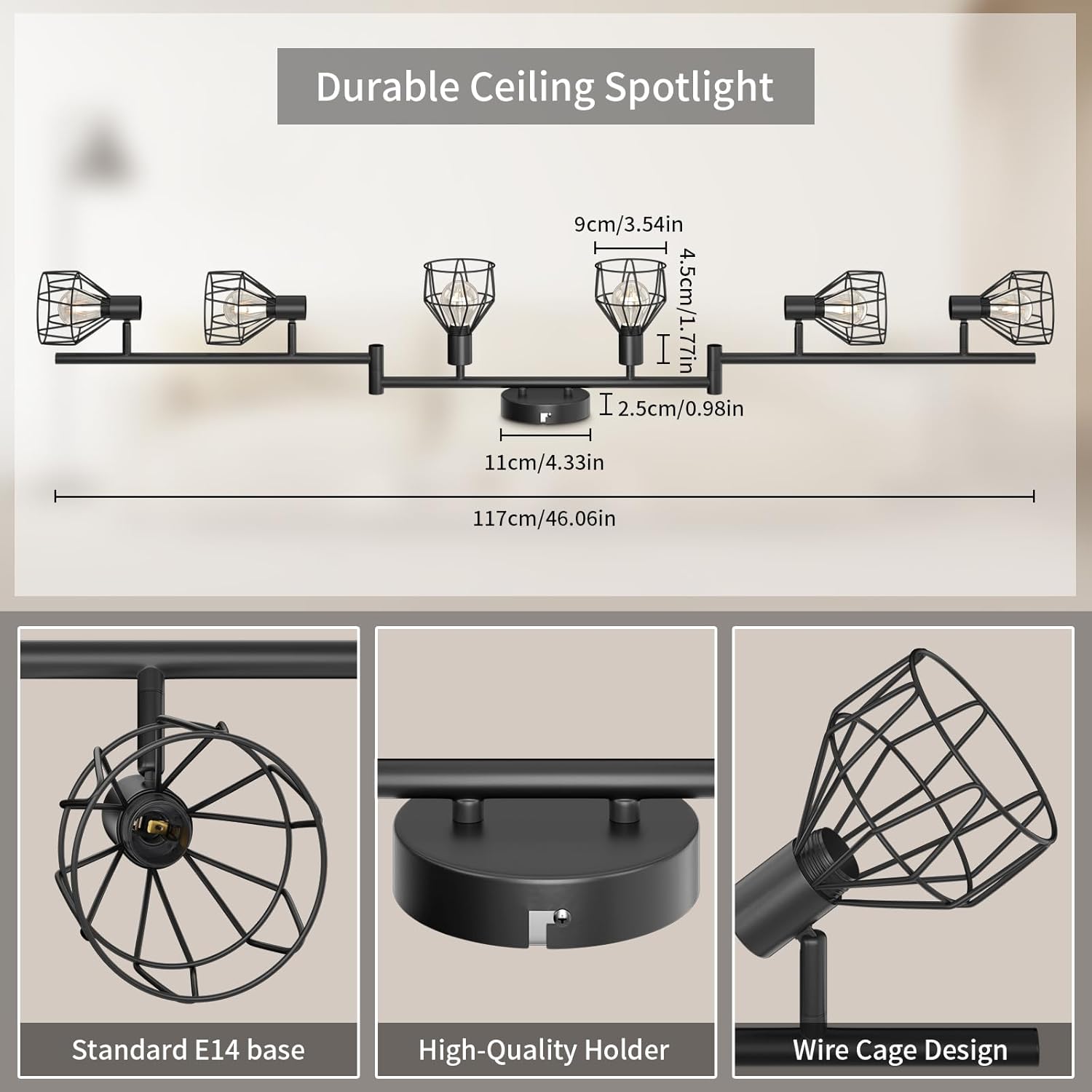 Dehobo Faretti da Soffitto con 6 Faretti Orientabili - immagine 3