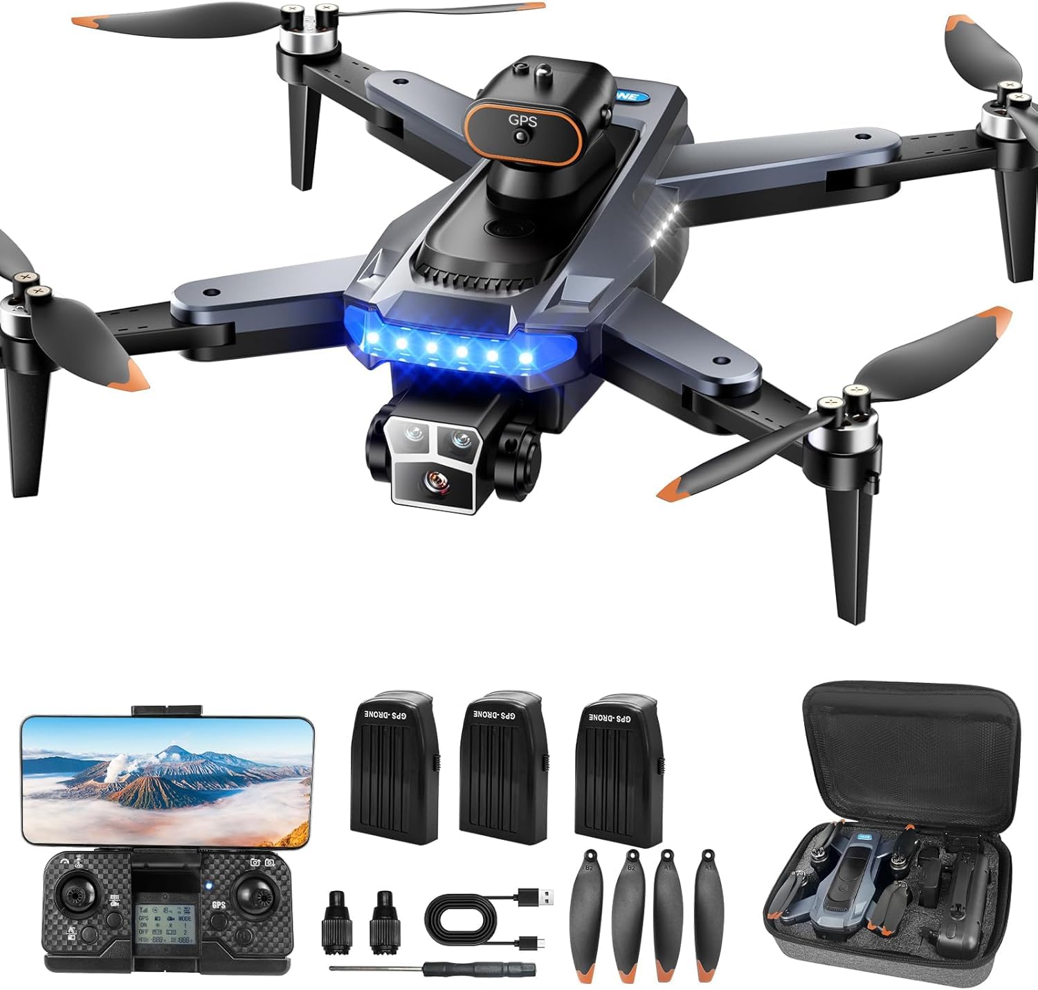 Hytobp P17 GPS Drone con Telecamera 4K Professionale