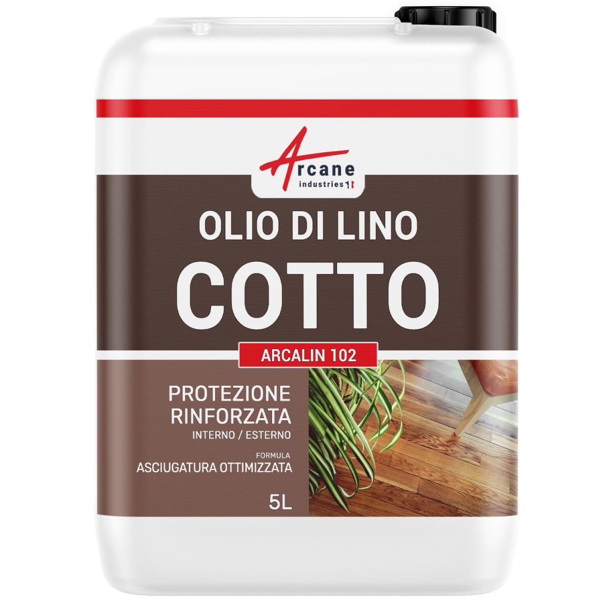 ARCANE INDUSTRIES - Olio di Lino Cotto ARCALIN 102-5 L