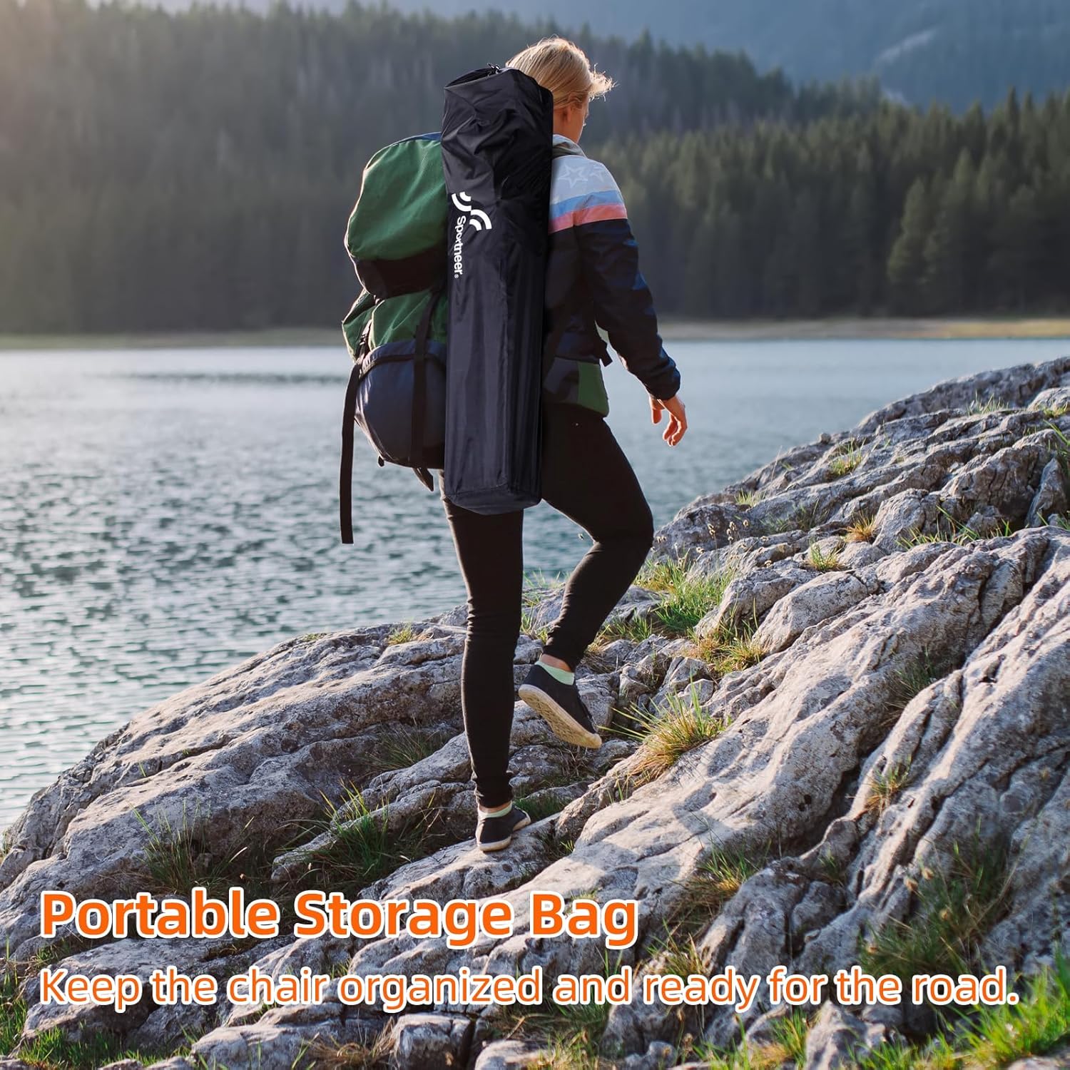 Sedia Pieghevole da Campeggio 160kg - immagine 6