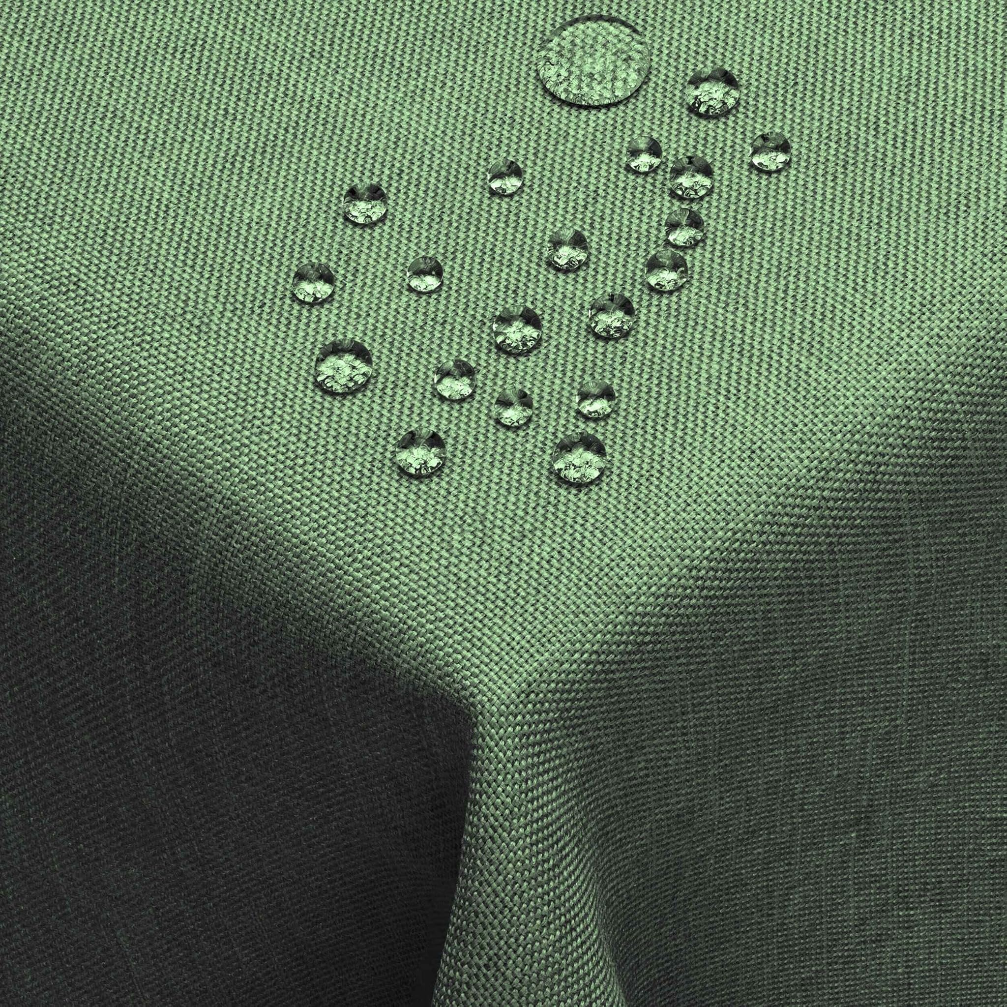 DecoHomeTextil Tovaglia Effetto Lino 130x340cm Verde Scuro