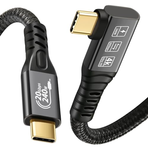Cavo USB C 3.2 Gen2x2 20Gbps 90° 240W