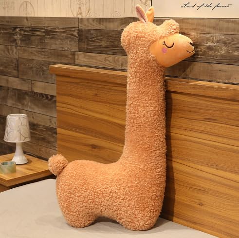 TRENSETGO Alpaca Peluche Collo Lungo 130cm, Marrone