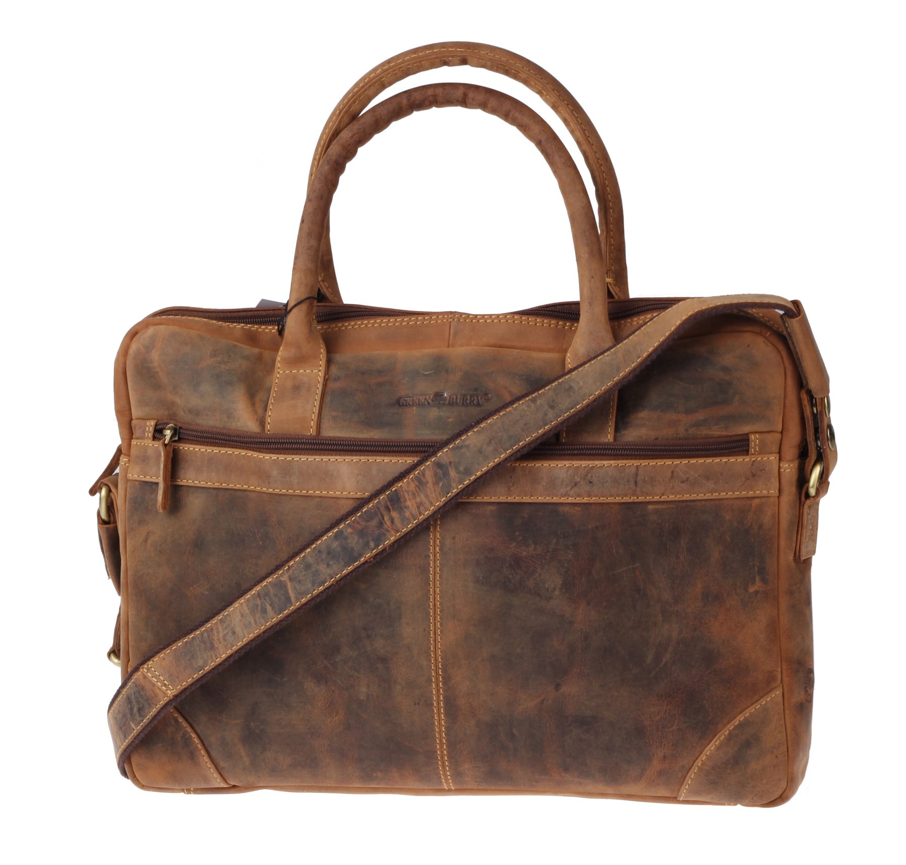 Greenburry Cartella vintage in pelle 41 cm Scomparto per computer portatile