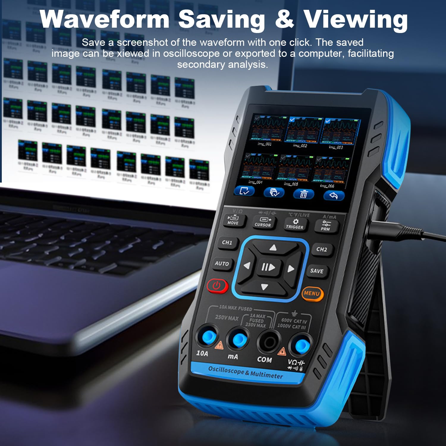 Kethvoz Oscilloscopio Digitale 3 in 1 Multimetro 2C23T - immagine 5