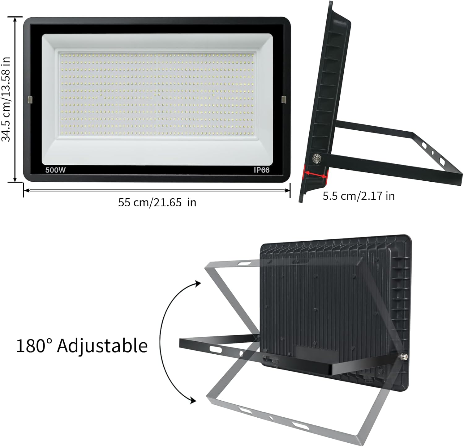 Blivrig 500W Faro LED da Esterno 50000LM, Bianco Freddo - immagine 7