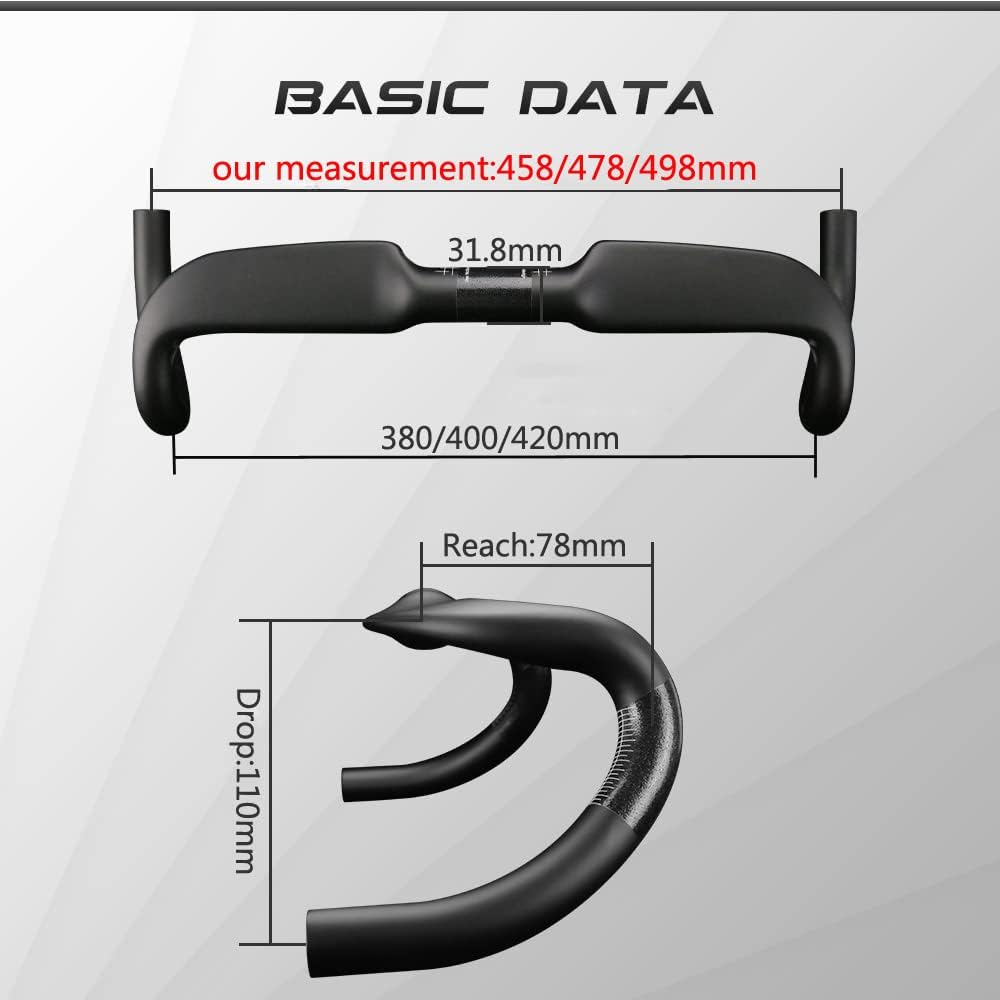 Alfa Pasca Manubrio Drop Gravel Carbonio Opaco 31.8x458mm - immagine 2