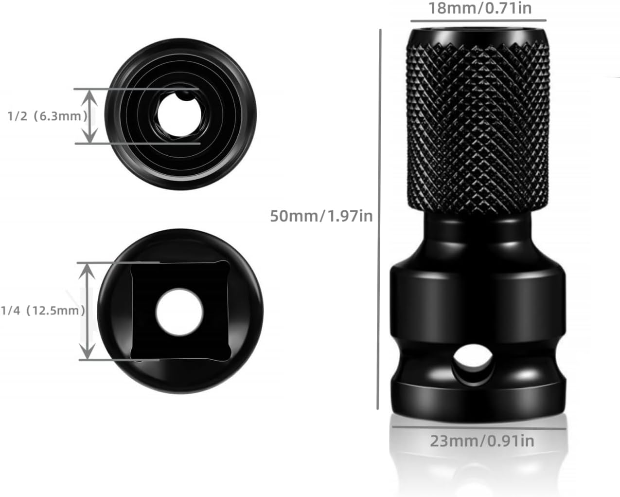 Adattatori da Quadrello 1/2” a Esagonale 1/4” (2 pz) - immagine 2