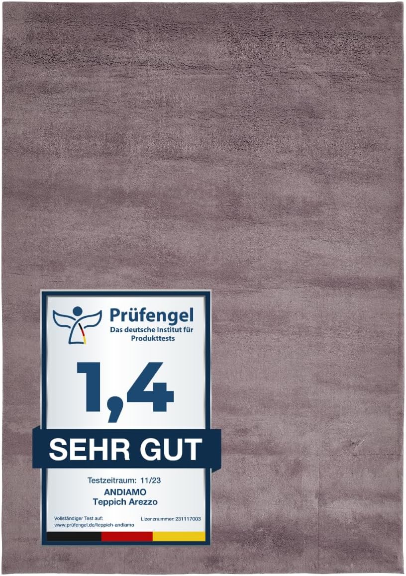 Andiamo Tappeto Arezzo Lavabile 160x230cm, Lavanda - immagine 1