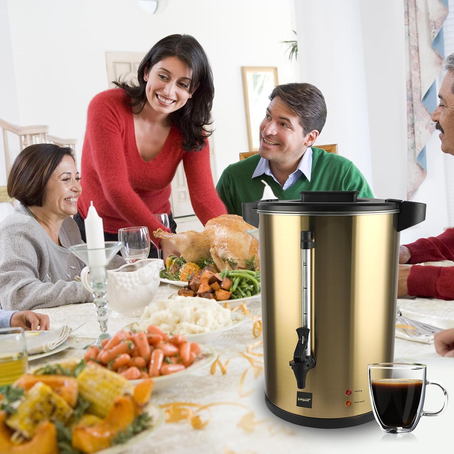 Valgus Urna da Caffè Professionale 8L Oro - immagine 4