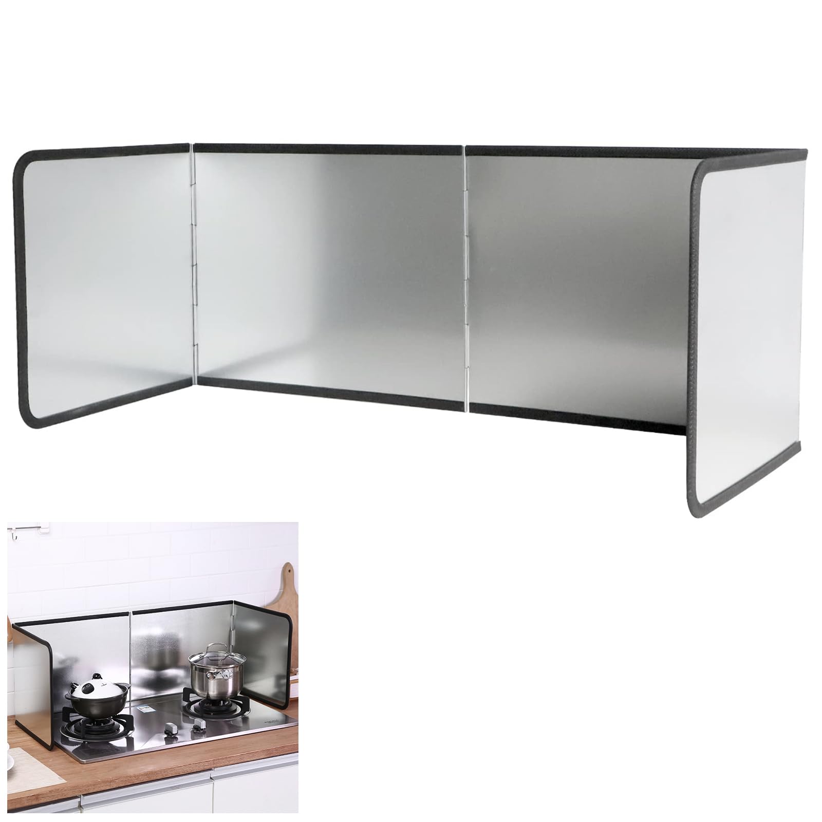 Fousenuk Pannello Paraschizzi Cucina Pieghevole 4 Lati