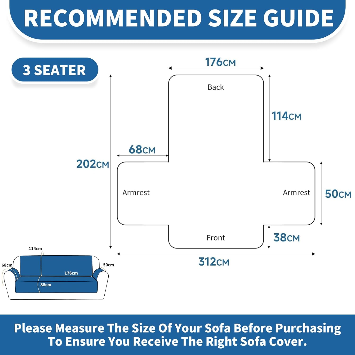 Copridivano Impermeabile 3 Posti Trapuntato, Beige - immagine 3