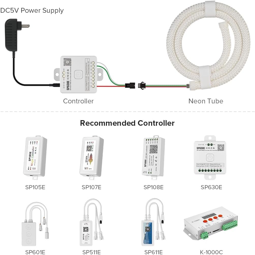 Btf-lighting WS2811 - LED Neon RGB Indirizzabile 5M - immagine 4