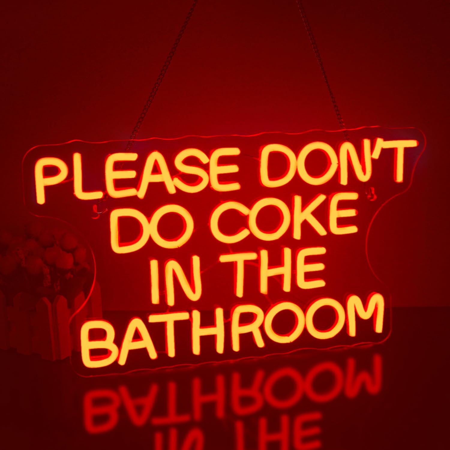 Looklight Insegna Neon LED Rossa "Please Don’t Do Coke"