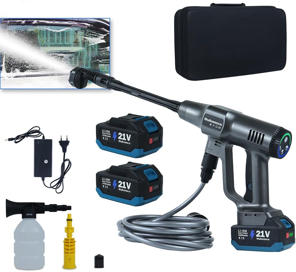 Huhomco Pulitrice Alta Pressione a Batteria Portatile
