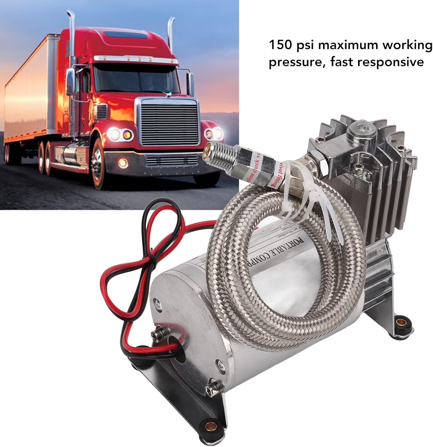 Compressore D'aria 20A 150 PSI per Veicoli 12V - immagine 3