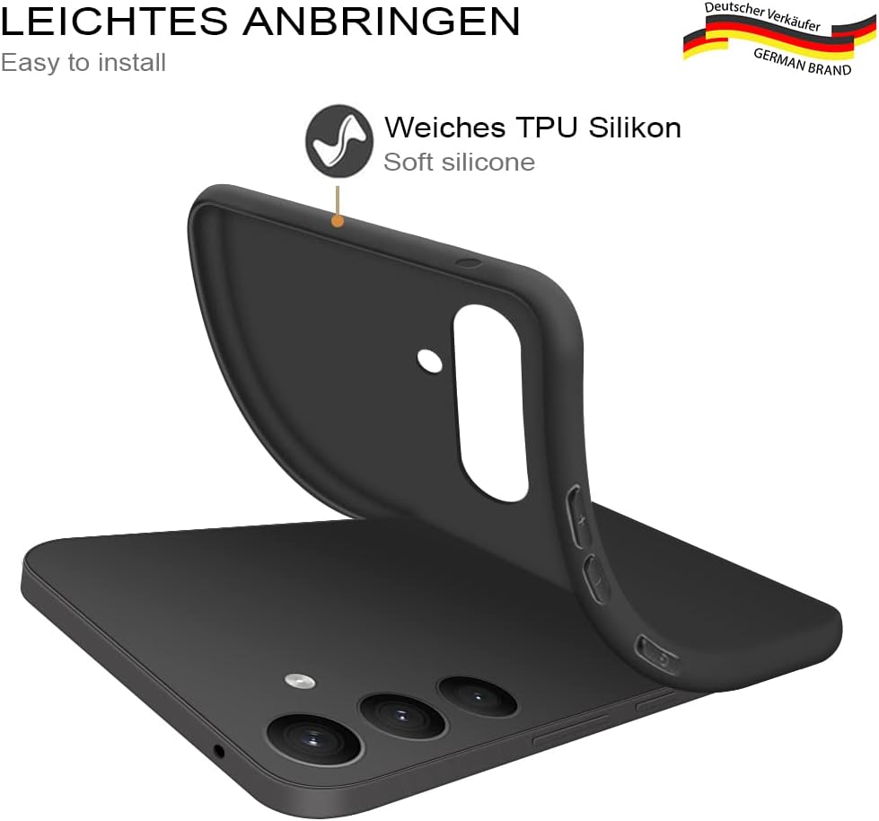 HSP Cover per Samsung Galaxy A34 5G in Silicone TPU, Nero - immagine 2