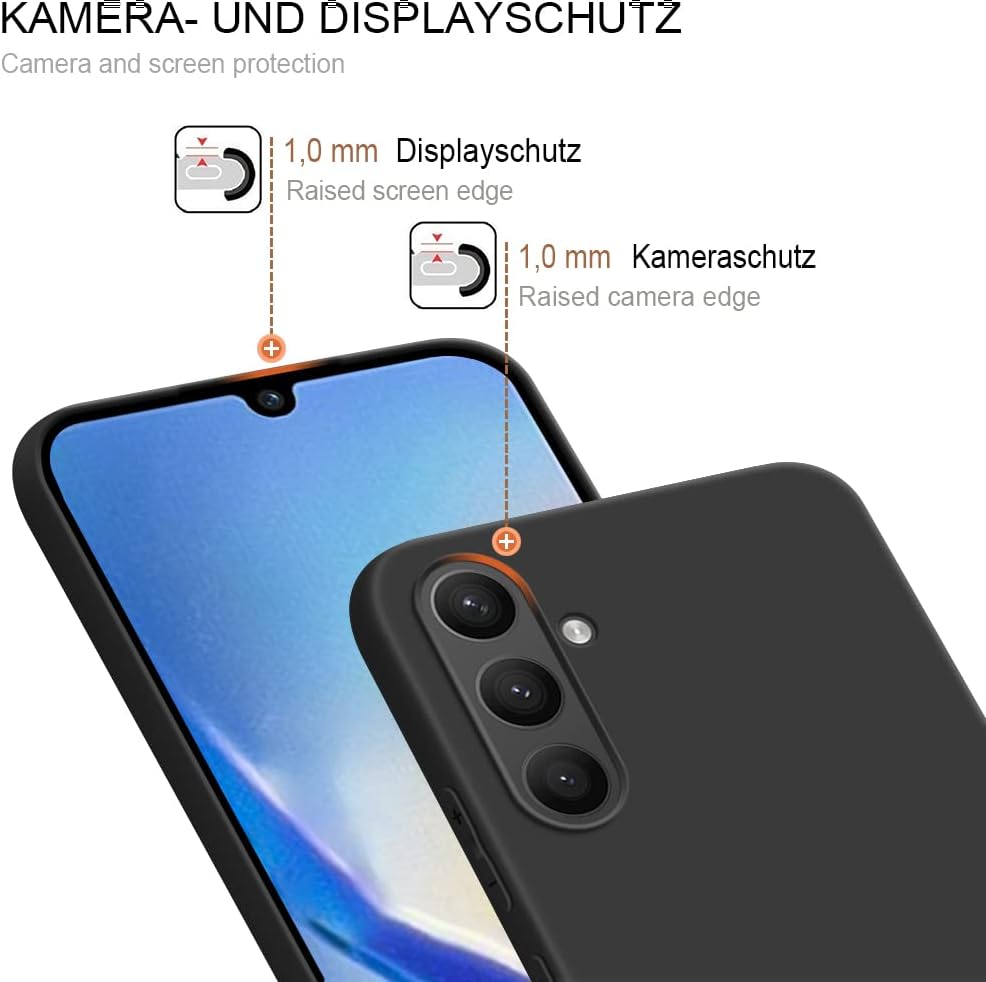 HSP Cover per Samsung Galaxy A34 5G in Silicone TPU, Nero - immagine 3