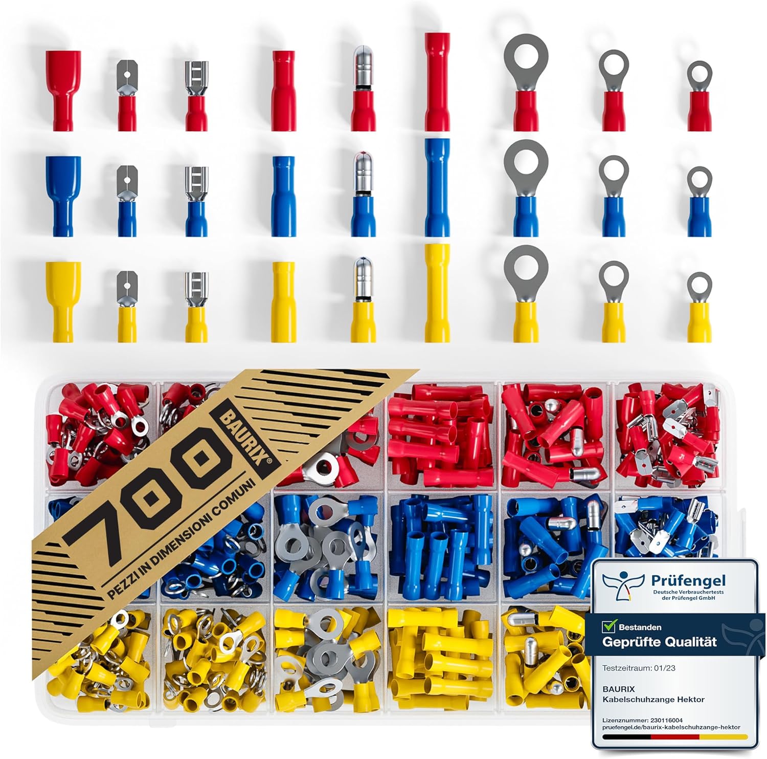 BAURIX® Set Capicorda Elettrici 700 Pezzi - immagine 1