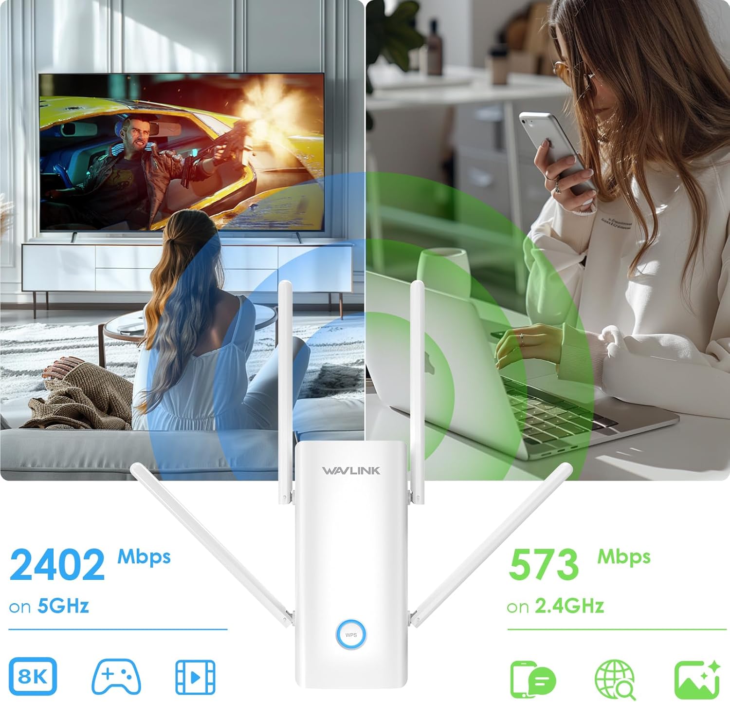 Wavlink AX3000 - Wi-Fi 6 Range Extender Dual Band - immagine 3
