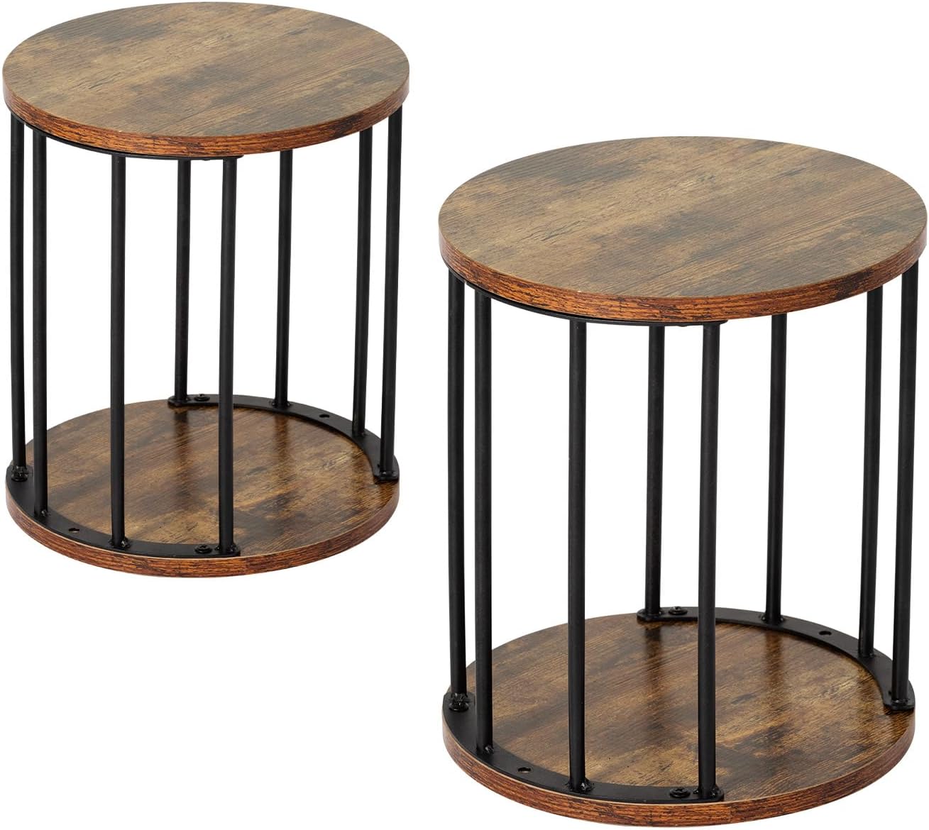 Hdani Sgabello Rotondo in Legno per Bambini e Adulti