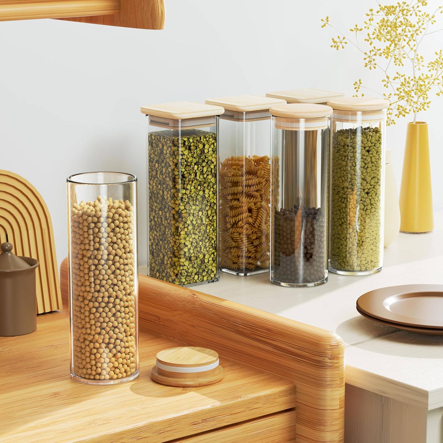 Finew Set 12 Barattoli Spezie Rettangolari 500ml - immagine 5