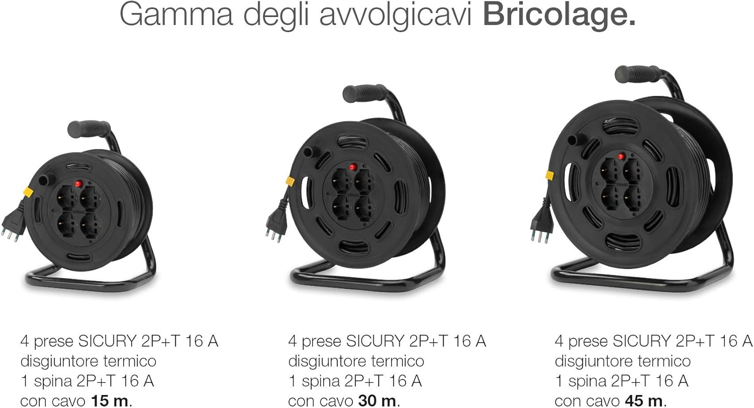 Vimar 0P32733 Avvolgicavo 2P+T 16A 230V - immagine 3