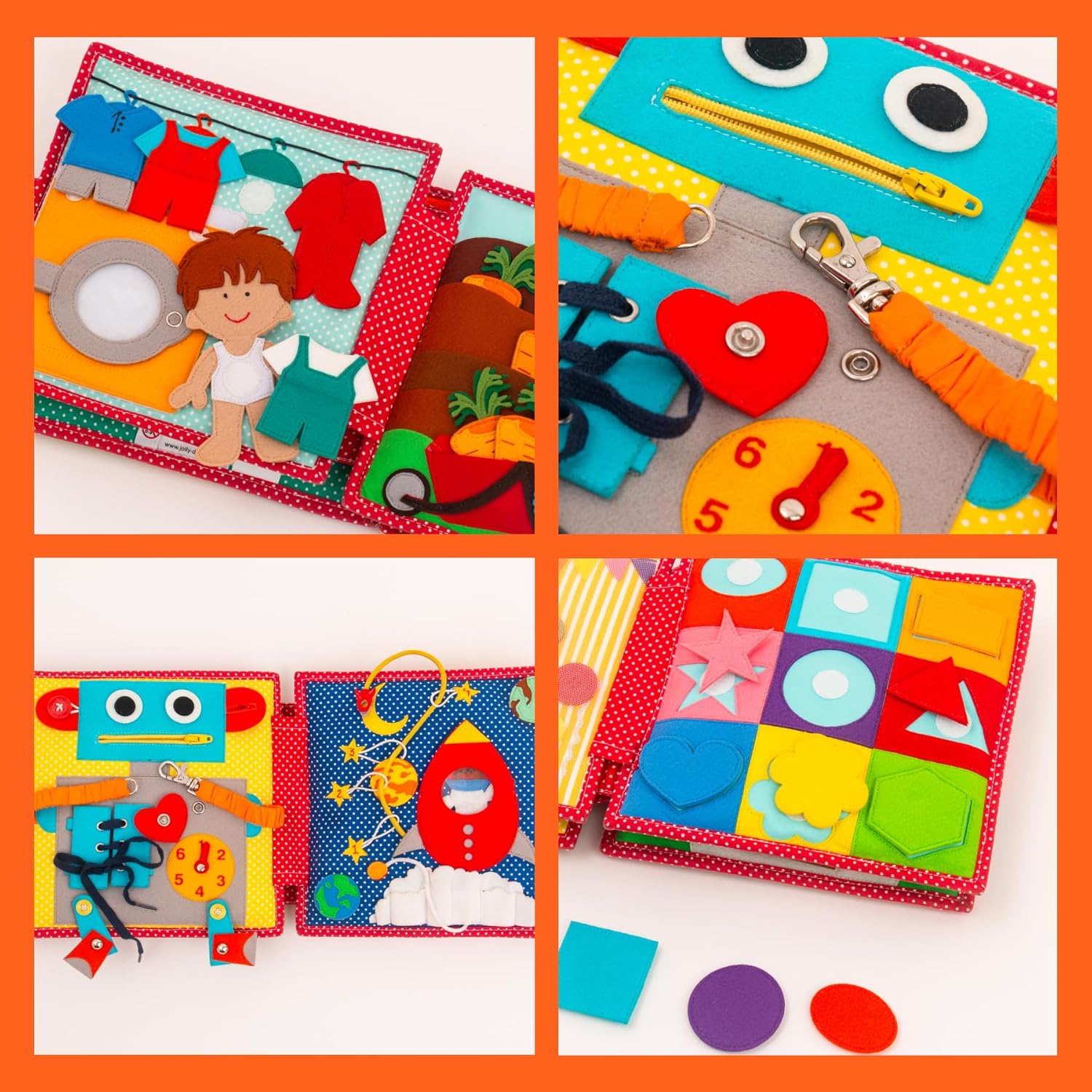 Jolly Designs – Du spilz – Quiet Book 6 Pagine - immagine 3