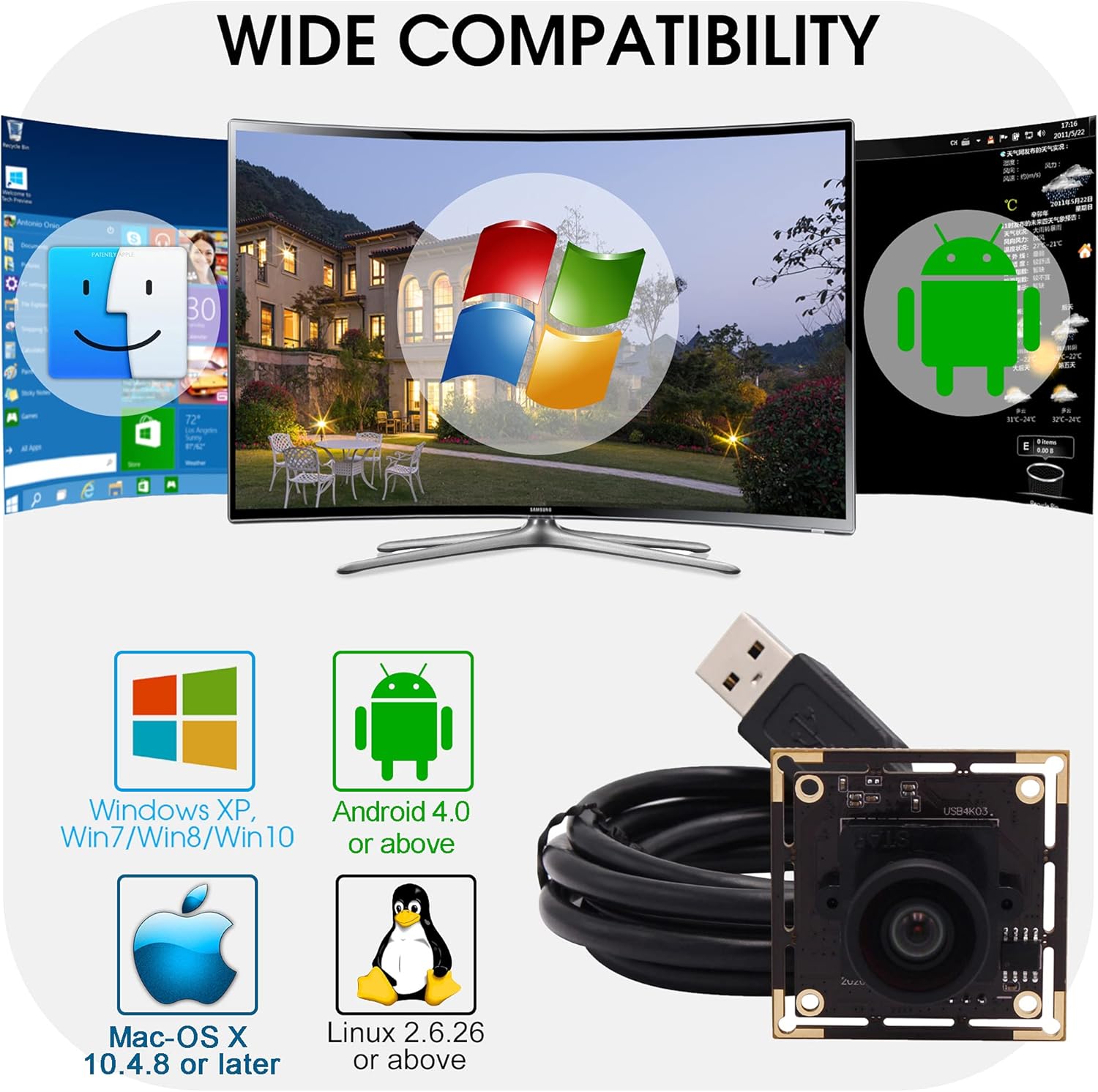 Svpro Modulo Fotocamera 4K USB Grandangolare - immagine 6