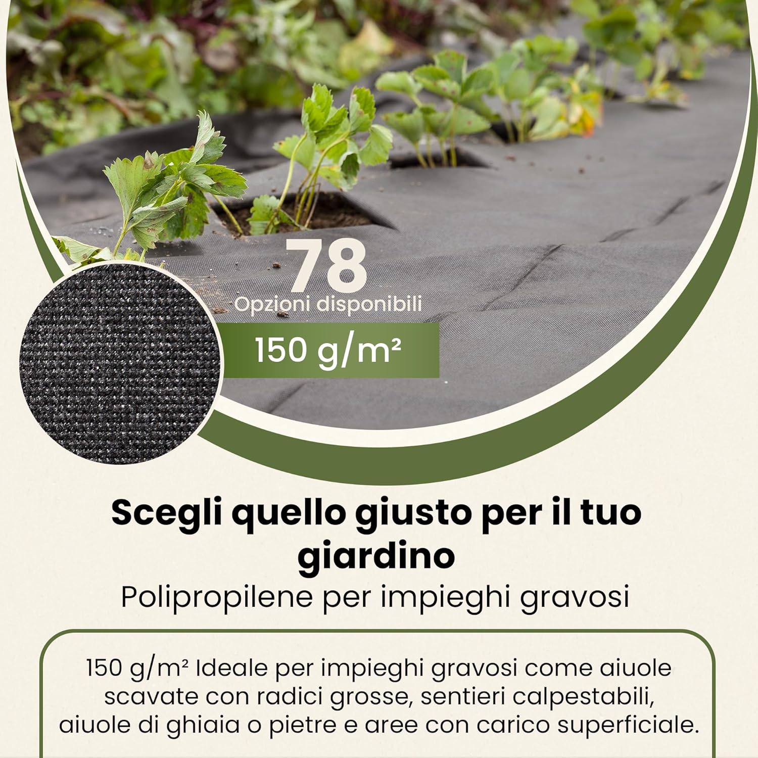 GARDENIX Tessuto Non Tessuto per Erbacce 100 m² - immagine 2