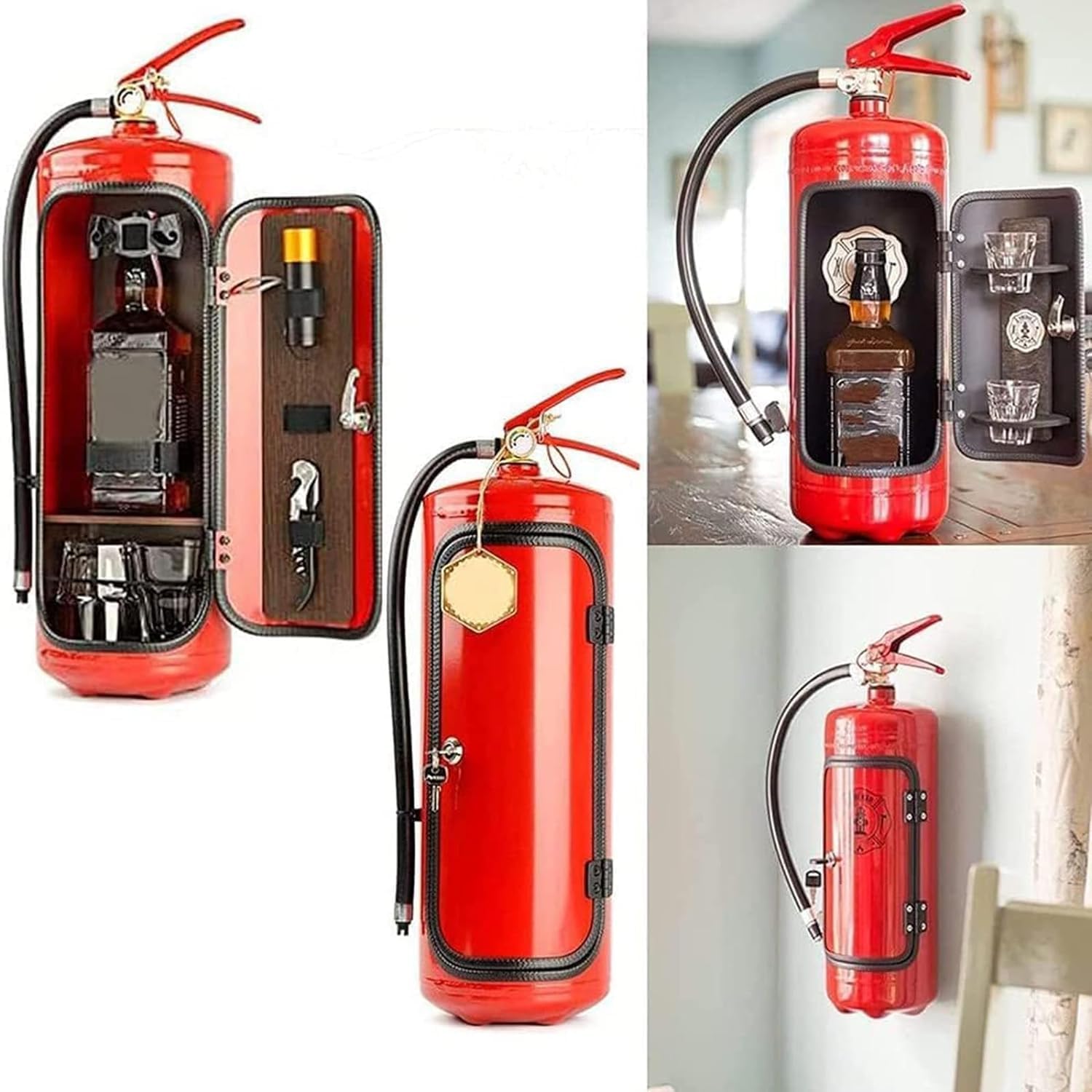 Mini Estintore Minibar per Vigile del Fuoco, Rosso - immagine 3