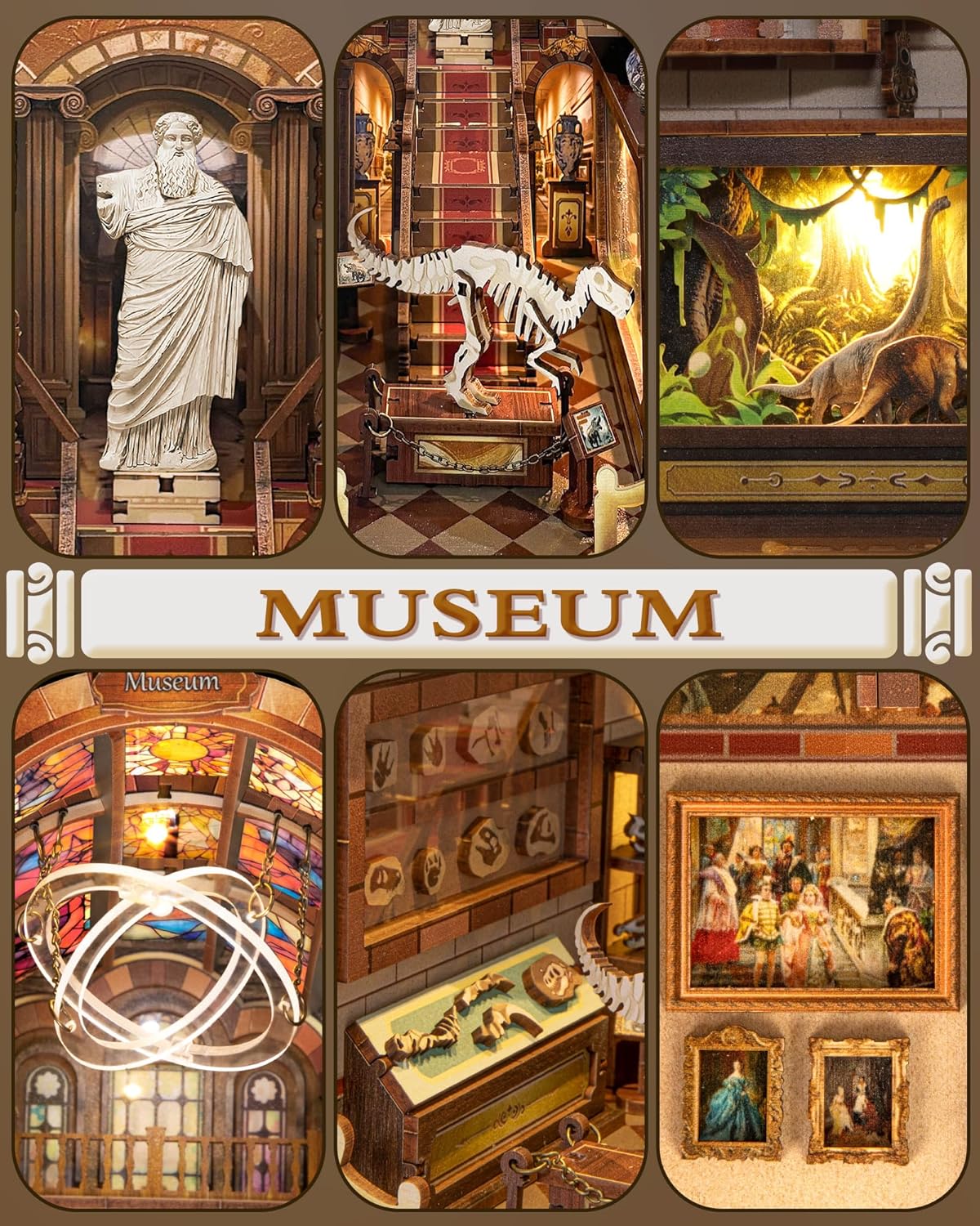 Quanquer Fai da te Book Nook Kit con Luce LED - immagine 3