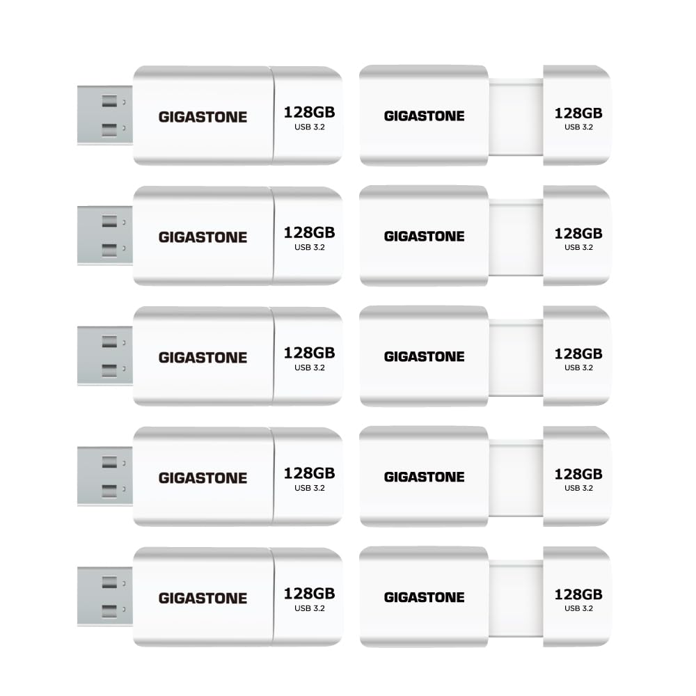 Gigastone Chiavetta USB 128 GB Set da 10, Z60 USB 3.2 Gen 1