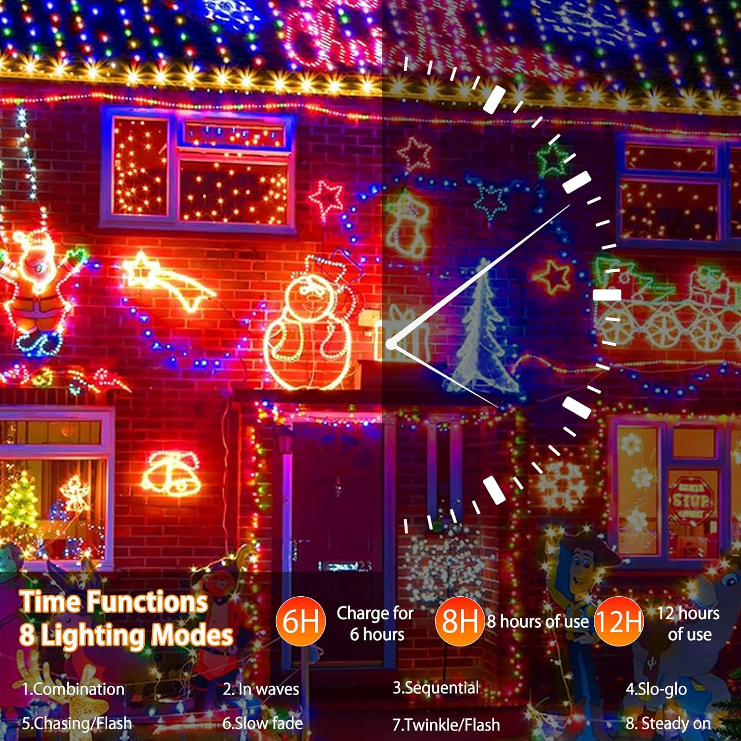 Solarbaby 2 Pezzi Catena di Luci Solari Esterno 20m 200LED - immagine 4