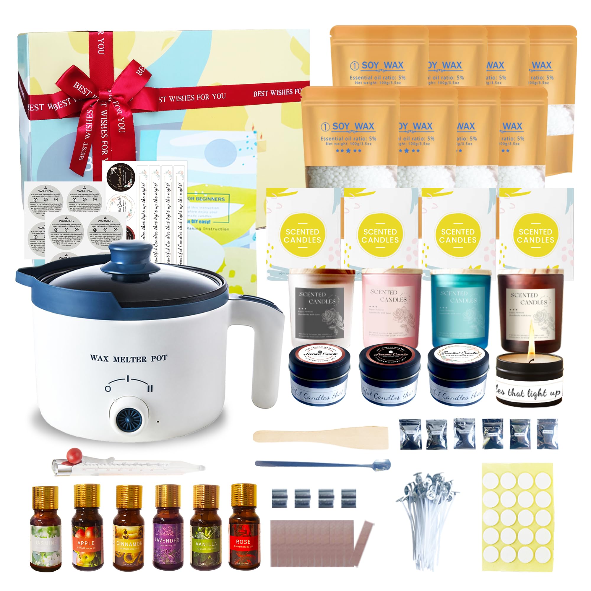 Lingqian Kit Produzione Candele Fai da Te per Adulti