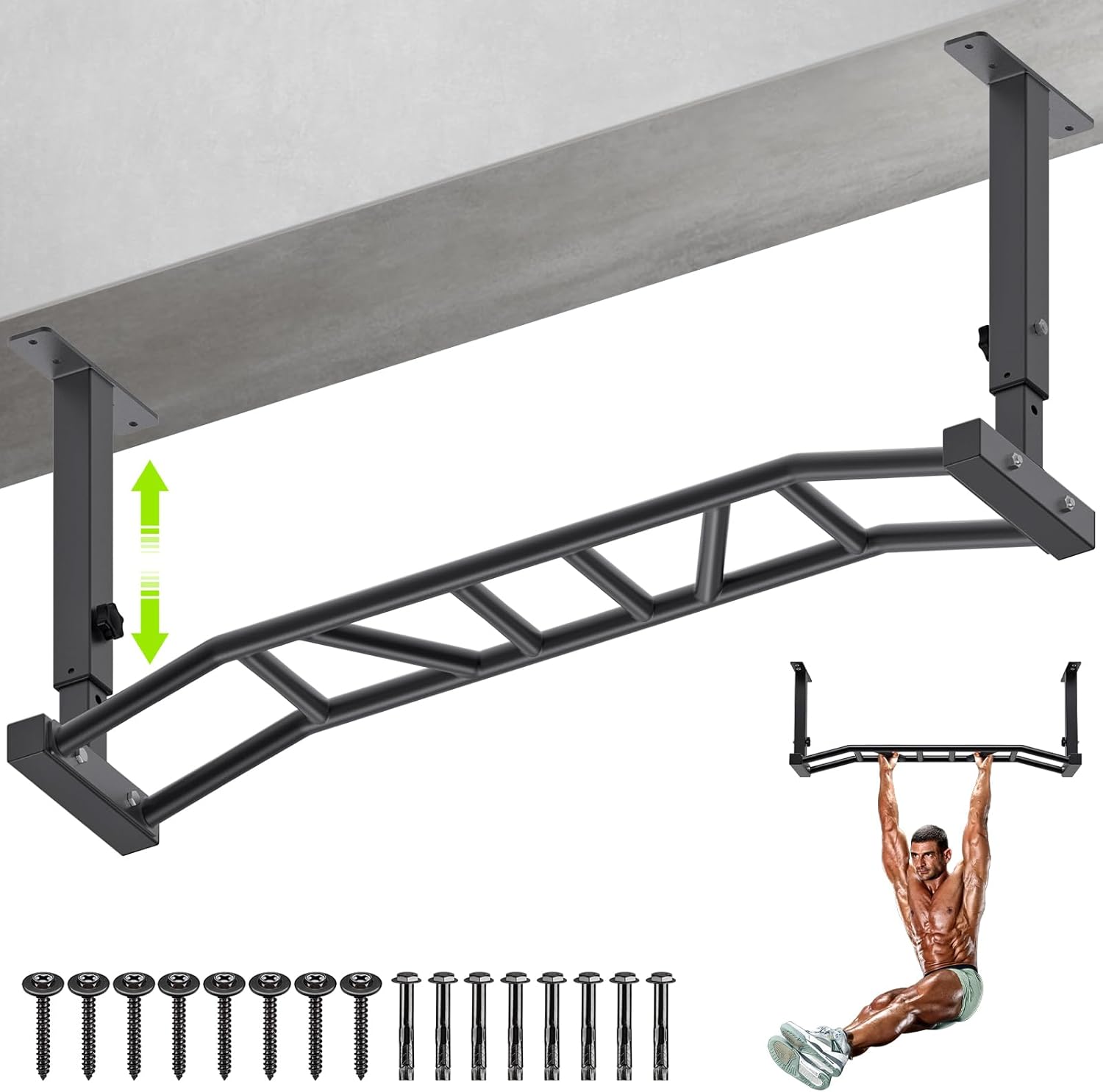 Kipika Ceiling Mount Pull Up Bar - immagine 1