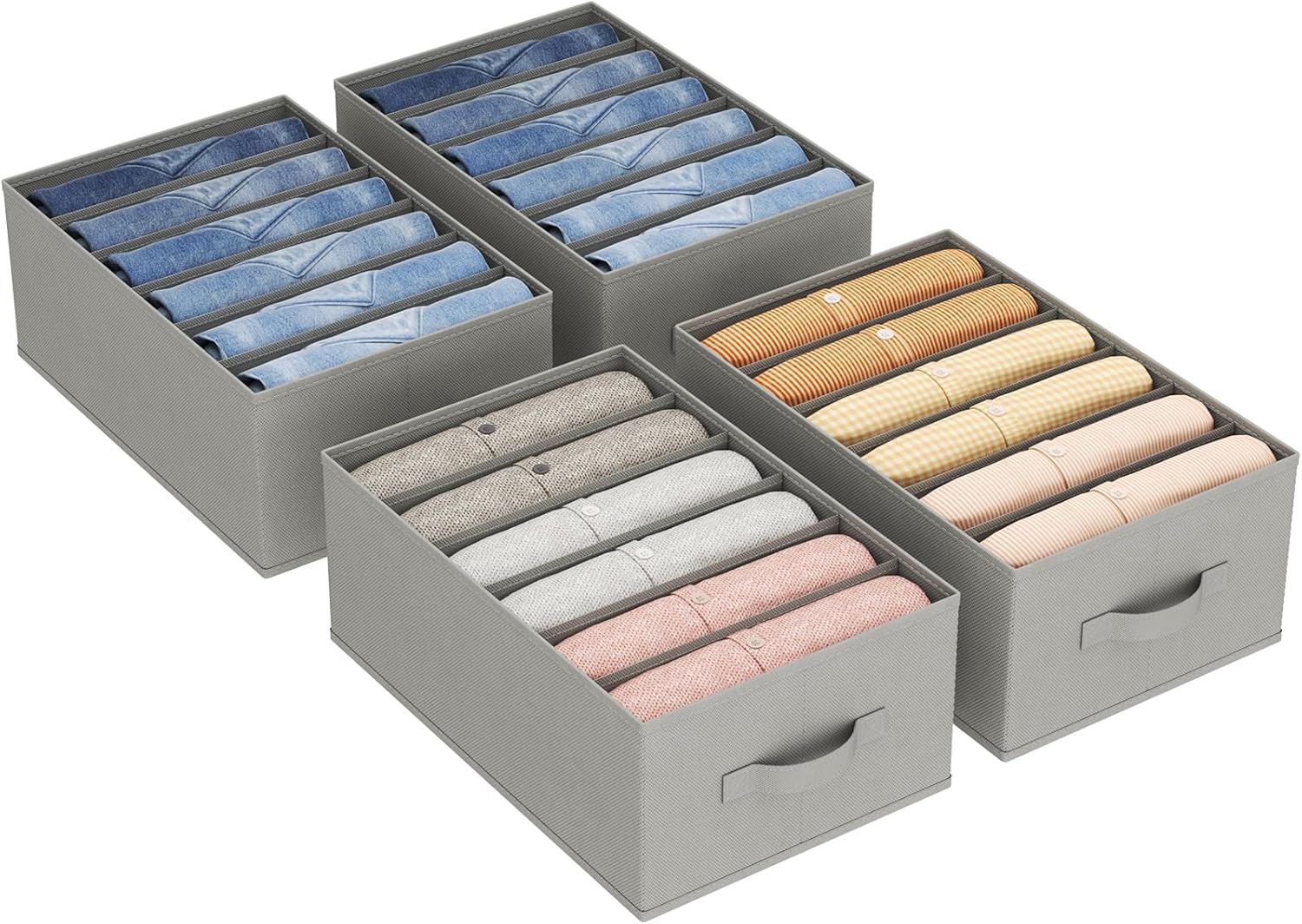 Lifewit Organizer Armadio 4 Pezzi con 6 Scomparti, Grigio - immagine 1